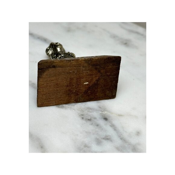 Vintage Pewter Mini Trophy Figurine On Wooden Base"Fabulous Mom" Gift For Mom Mo - Picture 3 of 6